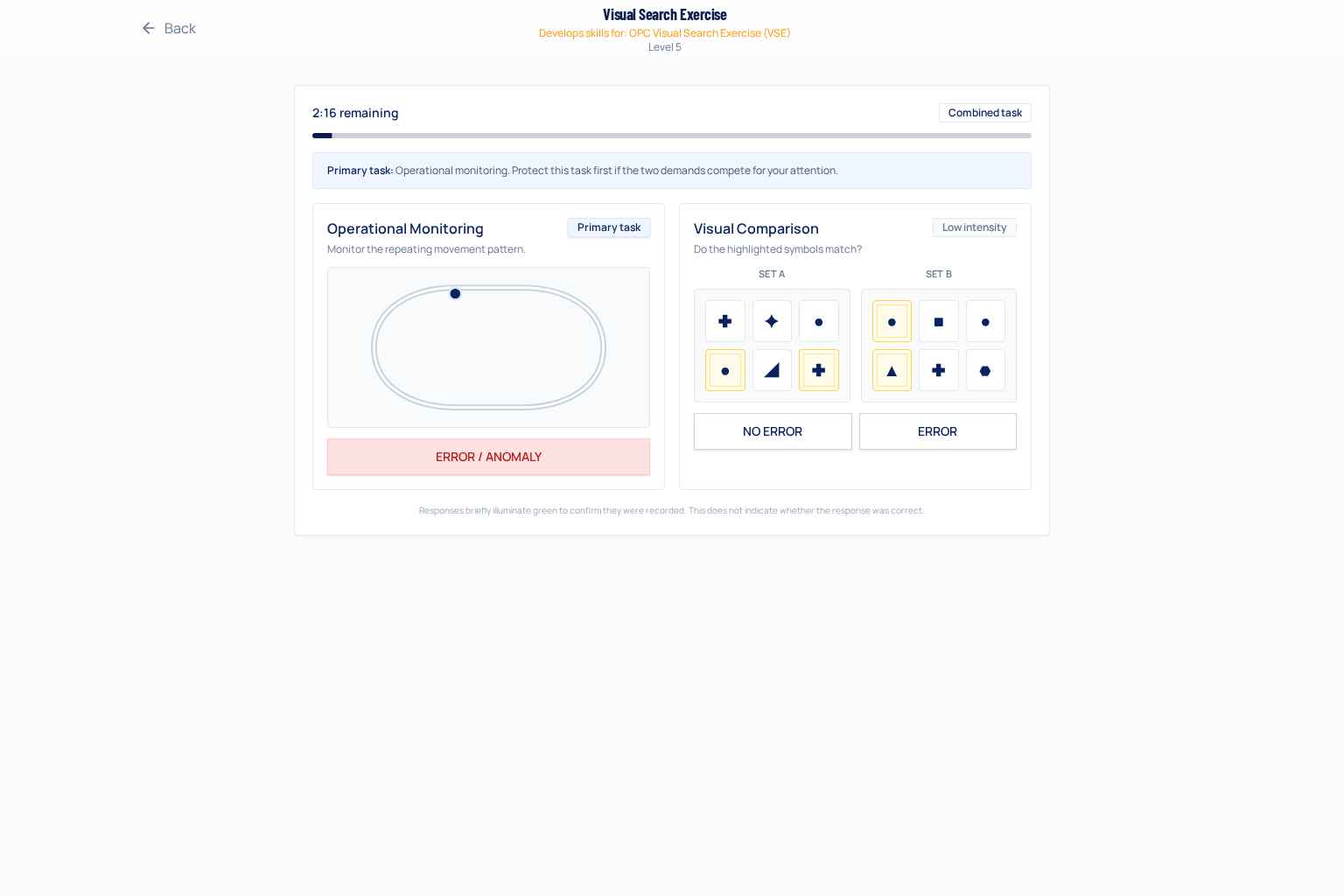 Visual Search Exercise (VSE) game preview